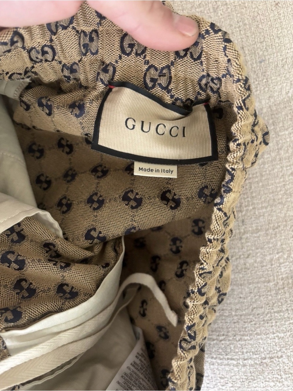 Gucci Beige Monogram Jogger Pants - Picture 5 of 5